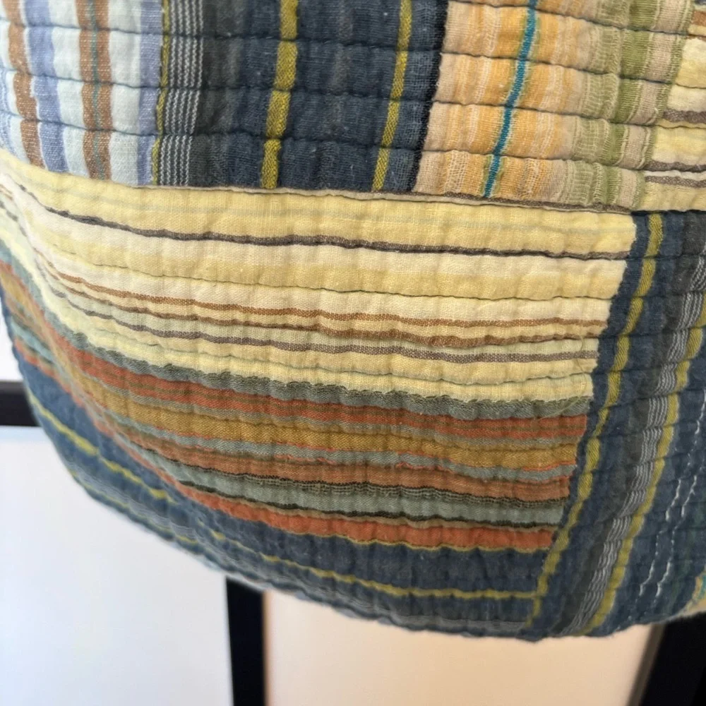 Chenab‎ One pillow case stripes boho neutral earth tones